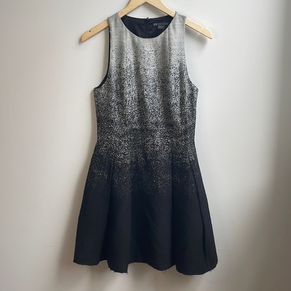 Armani Exchange Black/Gray A-Line Dress - Picture 1 of 7